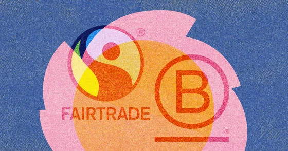 B corp and fairtrade logo