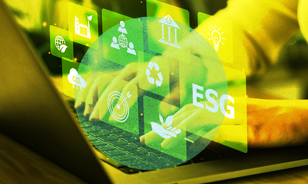 A person working at a laptop