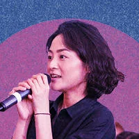 A person asking a question at the LSE Festival
