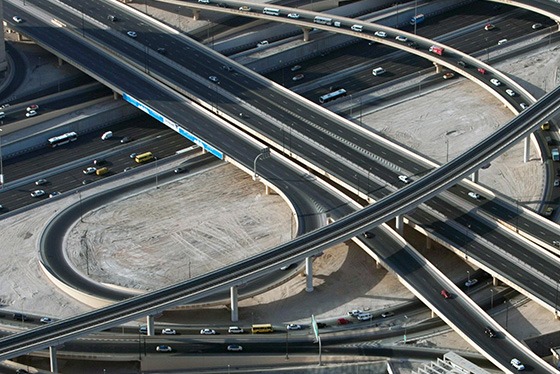 Major roads intersection