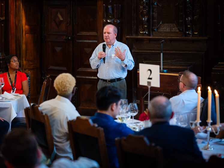 John Casey speaks during the dinner at the LSE Alumni Leadership Forum 2025