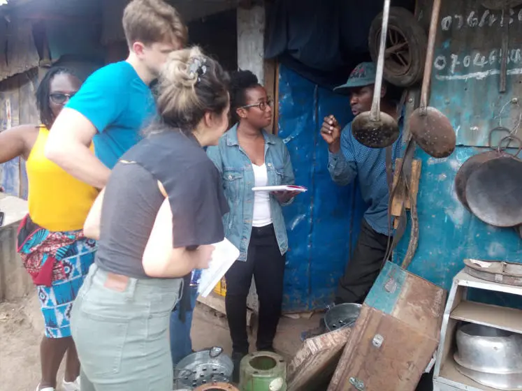 April conducts fieldwork in Kenya during her degree