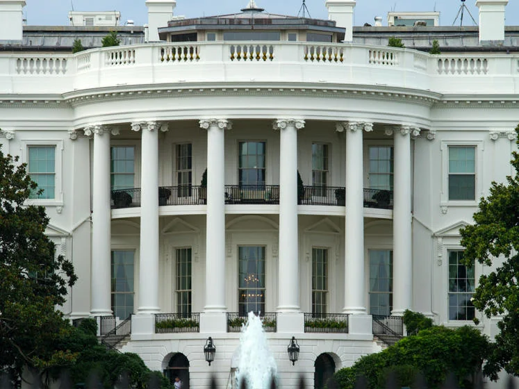 View of the White House balcony