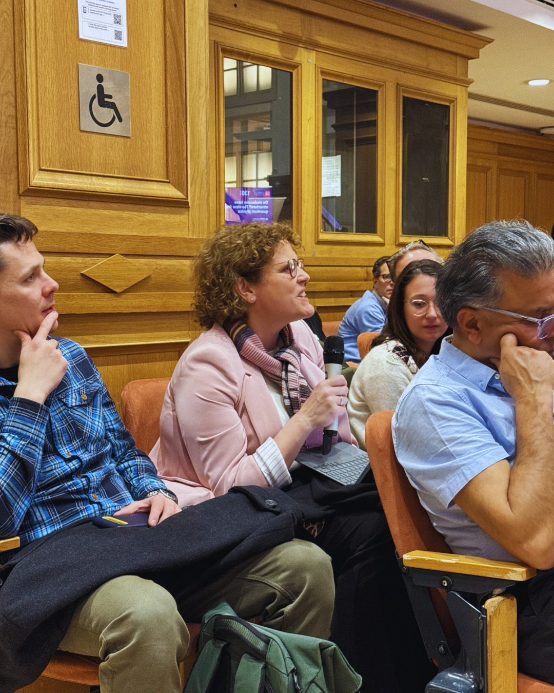 audience member asking a question 