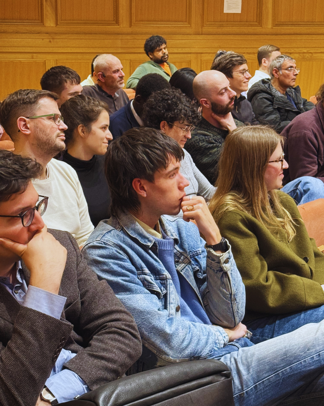 the audience listening