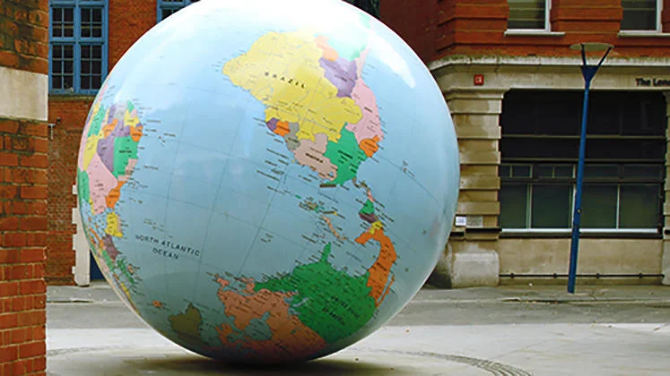 LSE's giant upsidedown globe