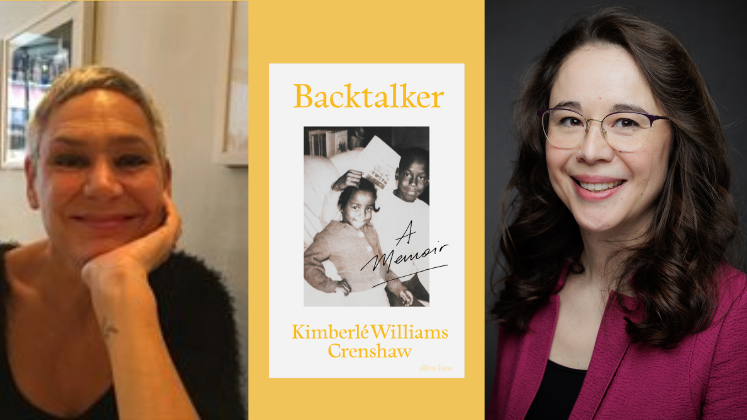 Clare Hemmings and Aiko Holvikivi with the Backtalker book cover 