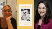 Clare Hemmings and Aiko Holvikivi with the Backtalker book cover