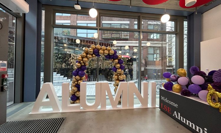 Alumni Centre letters decorated for graduation 