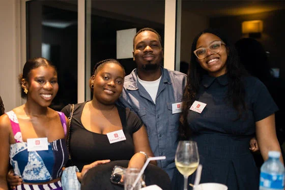 Alumni gather for a photo during our event in Lagos