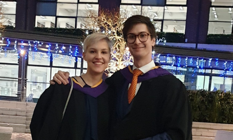 Alumni Laura and Romain Pfau at graduation
