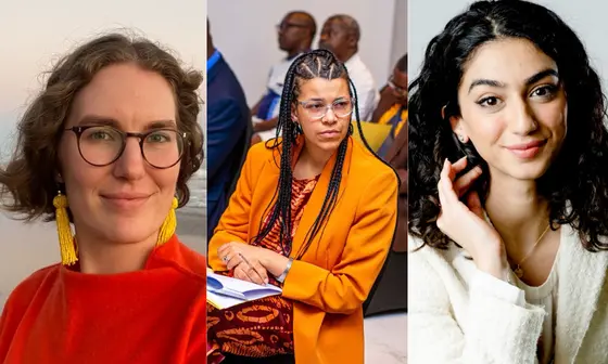 Headshots of three LSE Gender alumni
