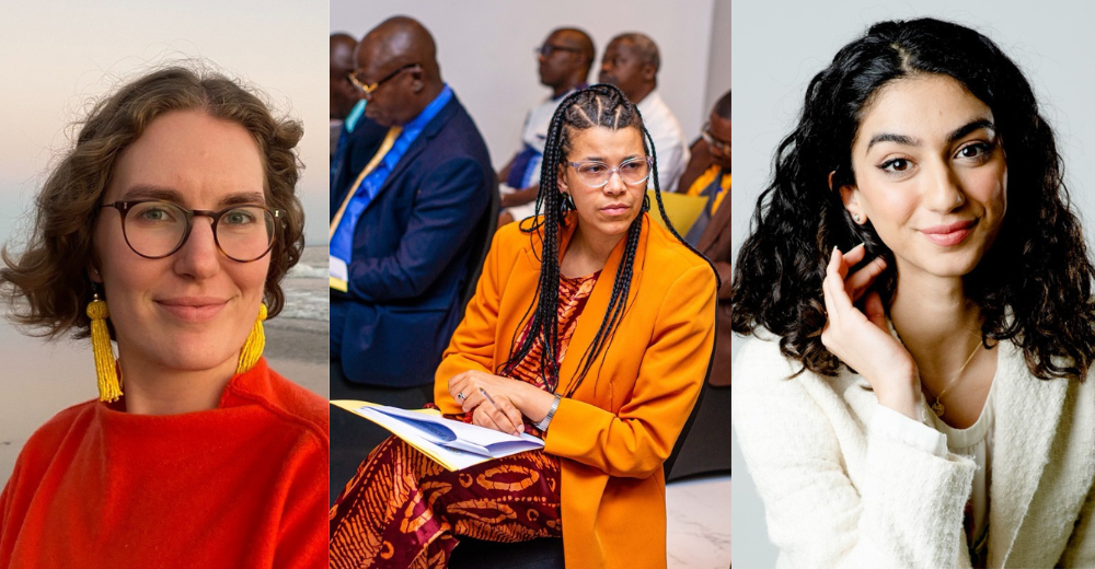 Headshots of three LSE Gender alumni