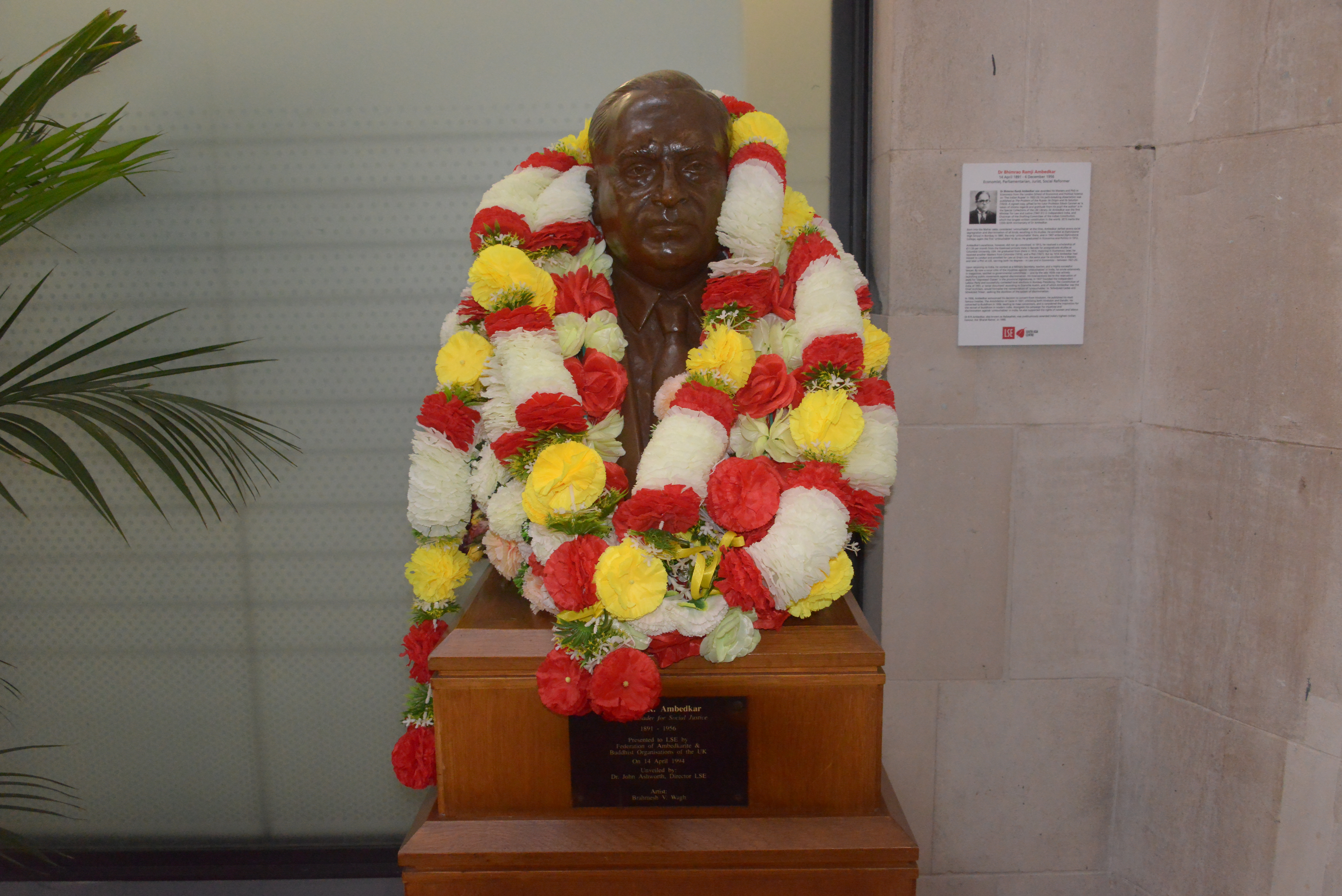 Bust of Dr Bhimrao Ramji Ambedkar in LSE