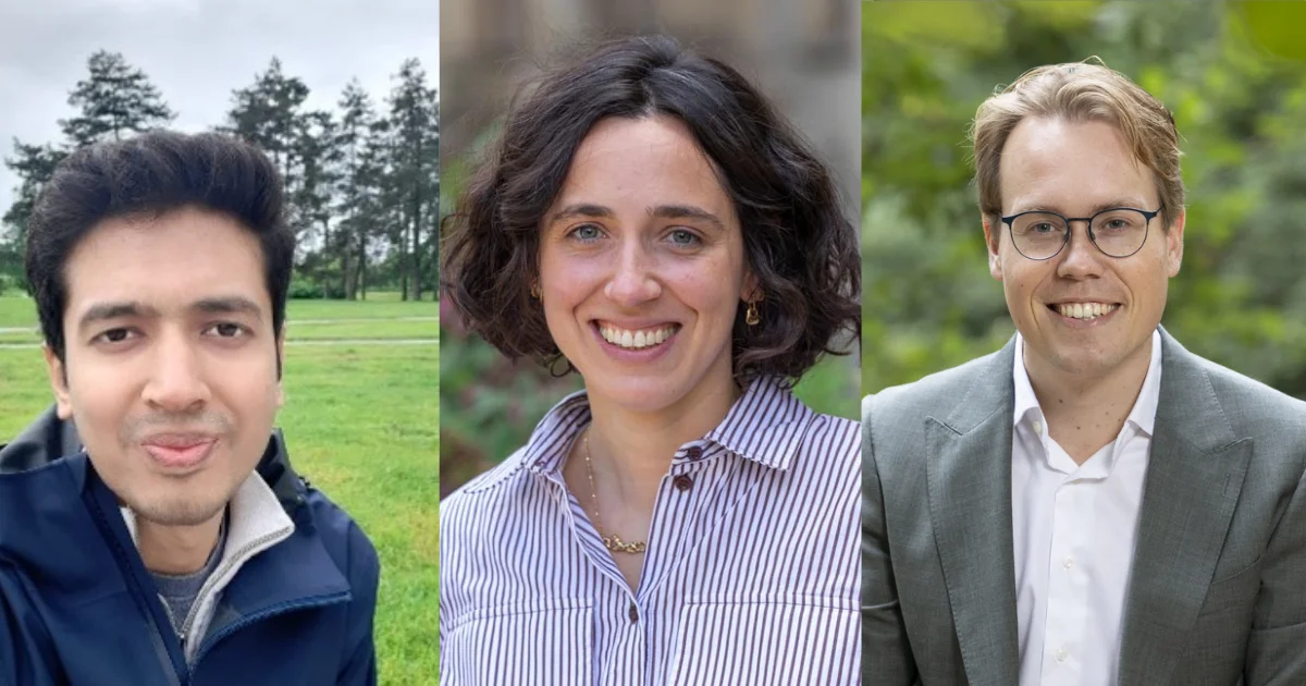 Assistant Professors Mobarak Hossain, Paula Ferreira Onuchic and Maarten de Ridder.
