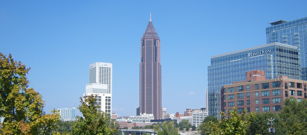 View of skyscrapers in Atlanta, Georgia.