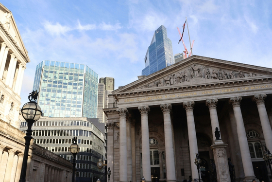 Bank of England building in the City of London.