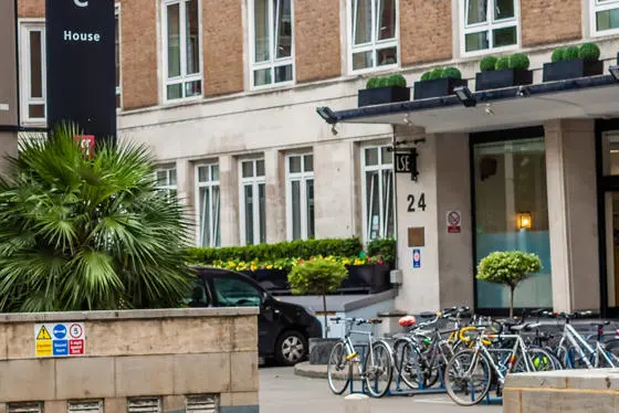 A view of Bankside House accommodation building