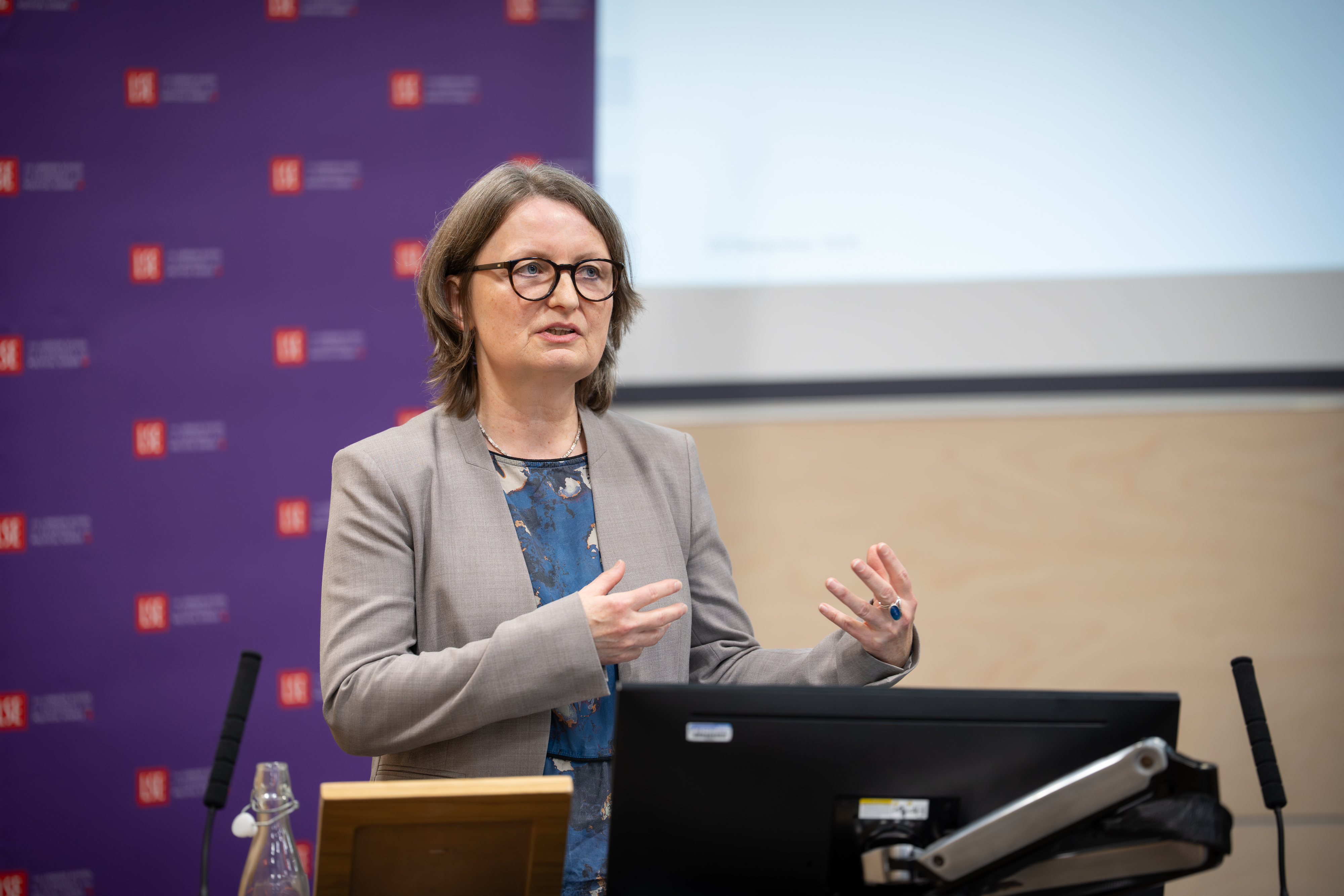 Beate Wieseler talking