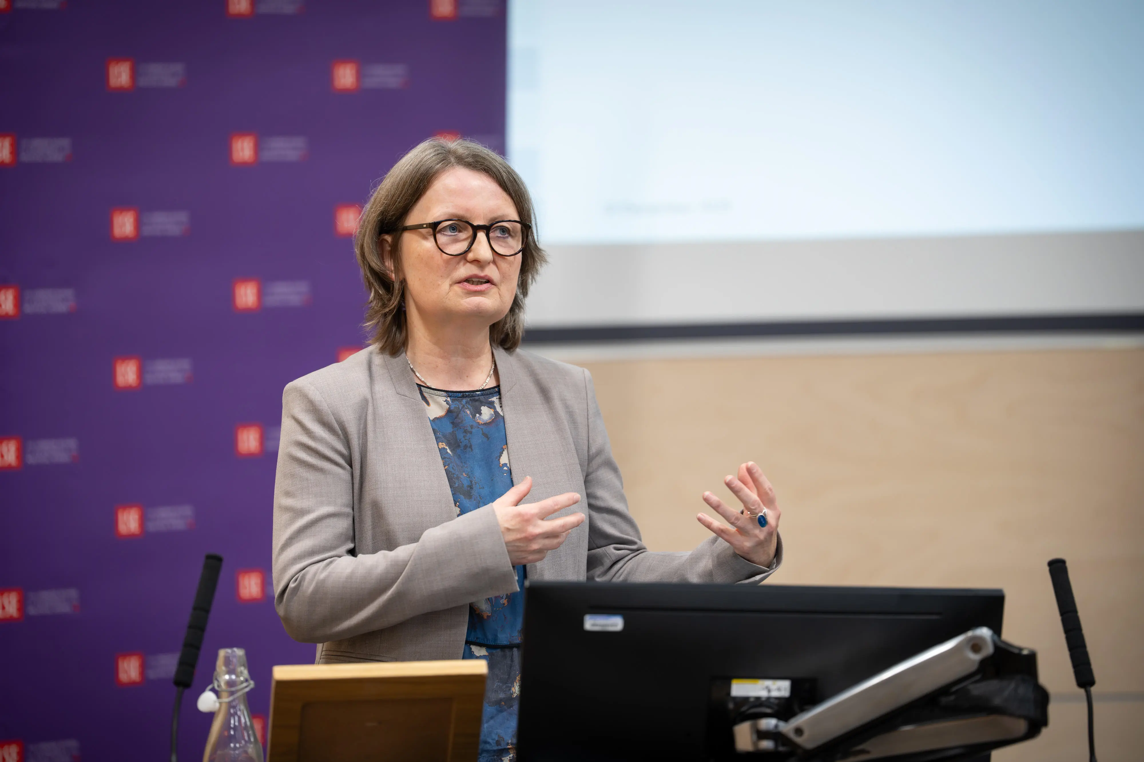 Beate Wieseler talking