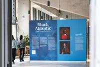 A photo of the Black Atlantic exhibition in the Marshall Building Great Hall
