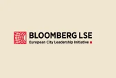Bloomberg LSE European City Leadership Initiative logo on beige background