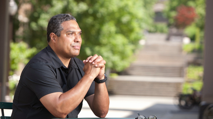 Eduardo Bonilla Silvas sat with his hands clasped