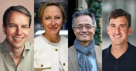 (L-R) Professor Benjamin Moll, Professor Stephanie Rickard, Professor Youngjin Yoo and Professor Noam Yuchtman.