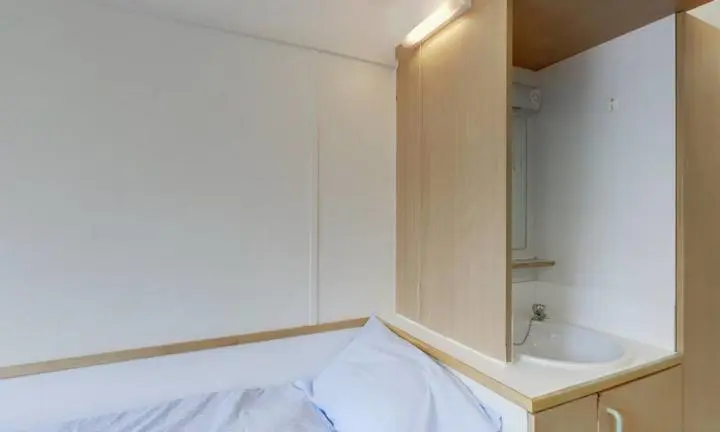 A bedroom inside a hall of residence