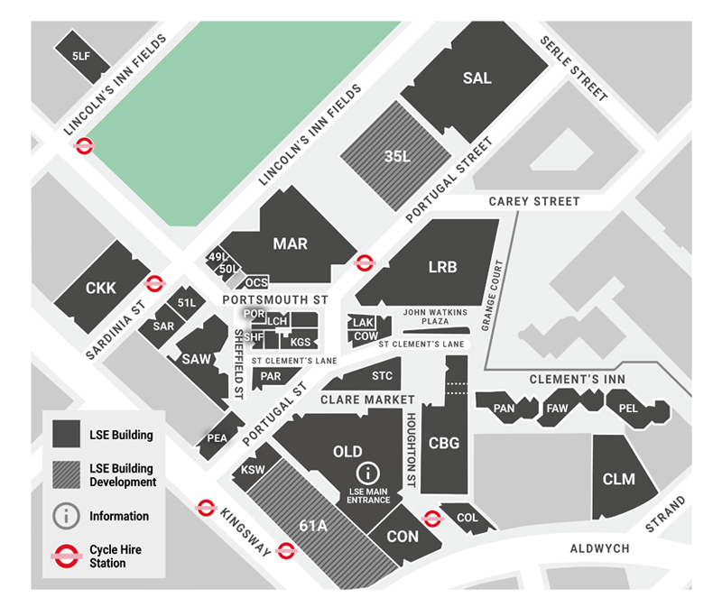 map of LSE campus