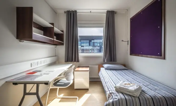 A bedroom in a hall of residence