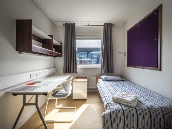 A bedroom in a hall of residence