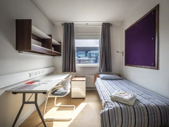 A bedroom in a hall of residence