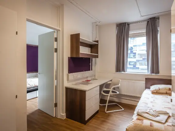 A bedroom in a hall of residence