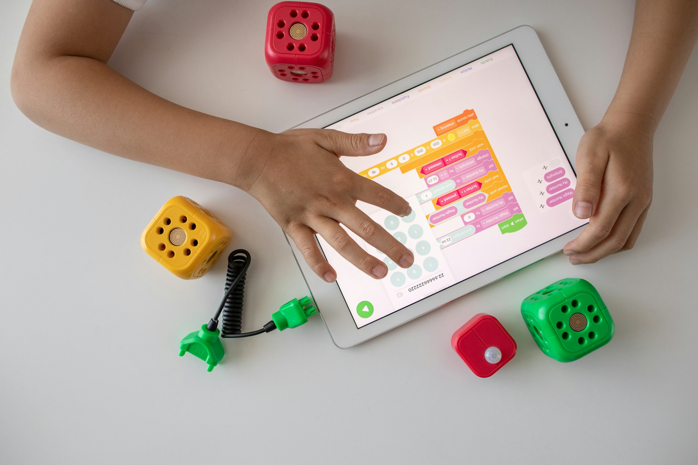 Child playing on laptop