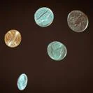 Coins falling
