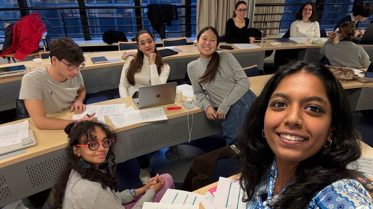 Group of students attending Honours Seminar at Sciences Po