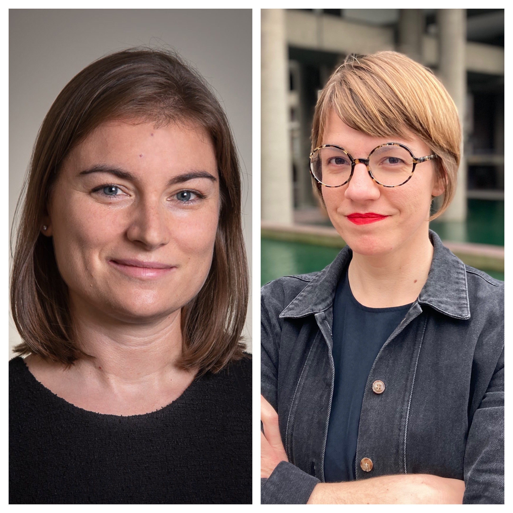 The image shows two separate images. Dr Clare Balboni on the left and Dr Kasia Paprocki on the right. Both are profile-style pictures. 