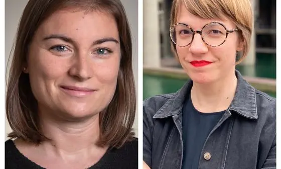 The image shows two separate images. Dr Clare Balboni on the left and Dr Kasia Paprocki on the right. Both are profile-style pictures.