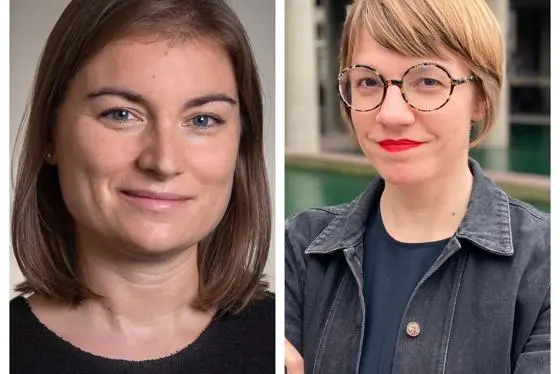 The image shows two separate images. Dr Clare Balboni on the left and Dr Kasia Paprocki on the right. Both are profile-style pictures.