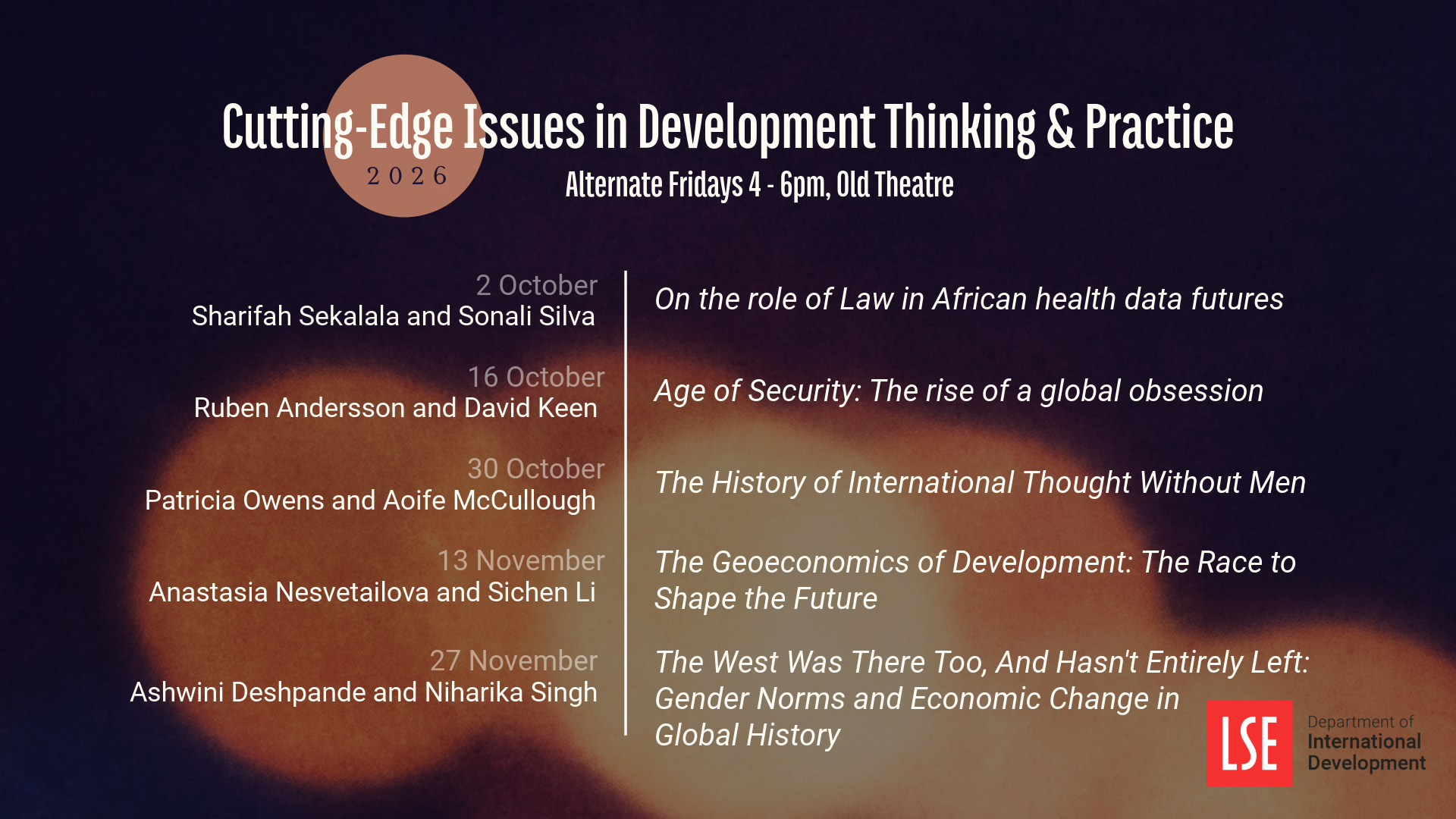 Cutting Edge Lecture Series Promotional Poster