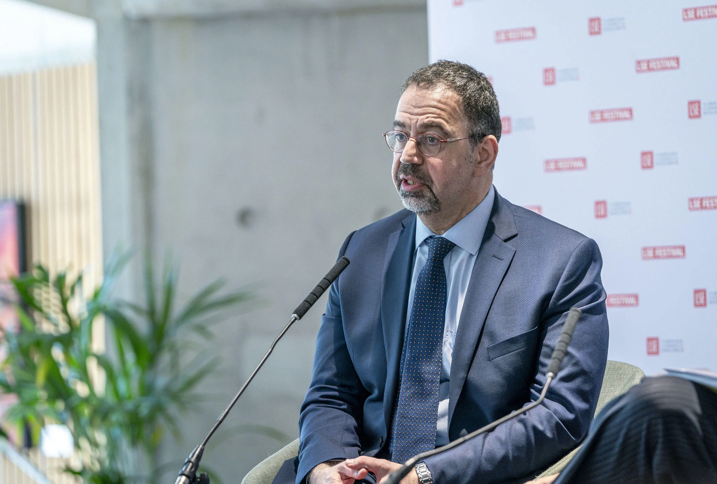 Daron Acemoglu speaking at an LSE Festival event