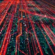Department of Statistics red and green data flow graphic