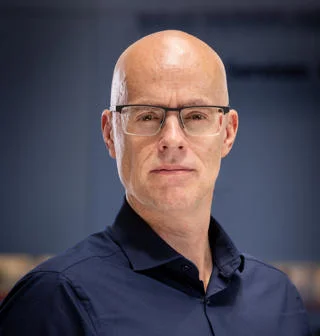 Man staring at camera