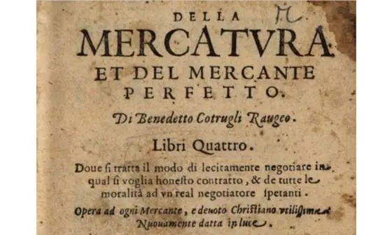 Cover of Della Mercatura - early text on finance