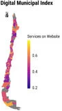 heatmap of Chile by digital municipal index