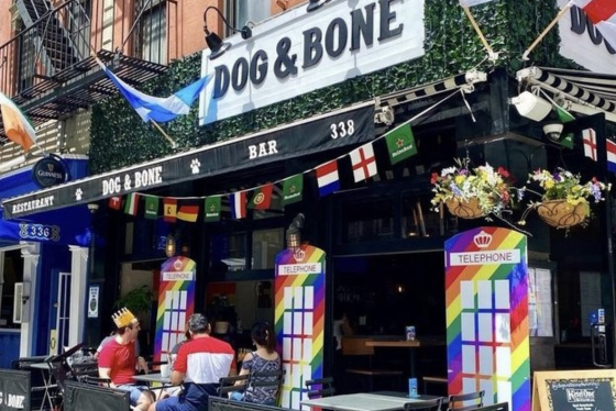 Exterior shot of Dog & Bone bar.