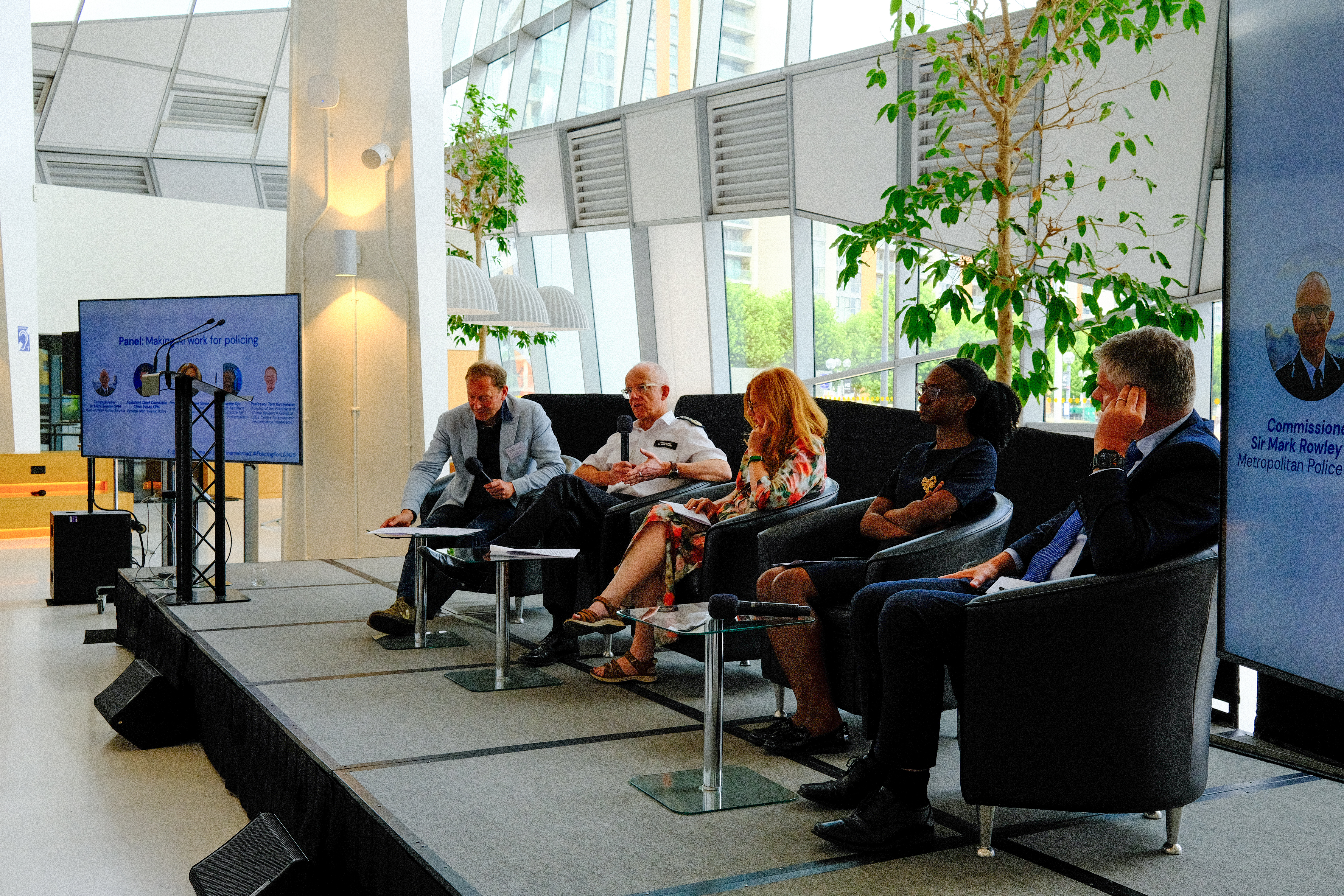 Members of a panel in discussion