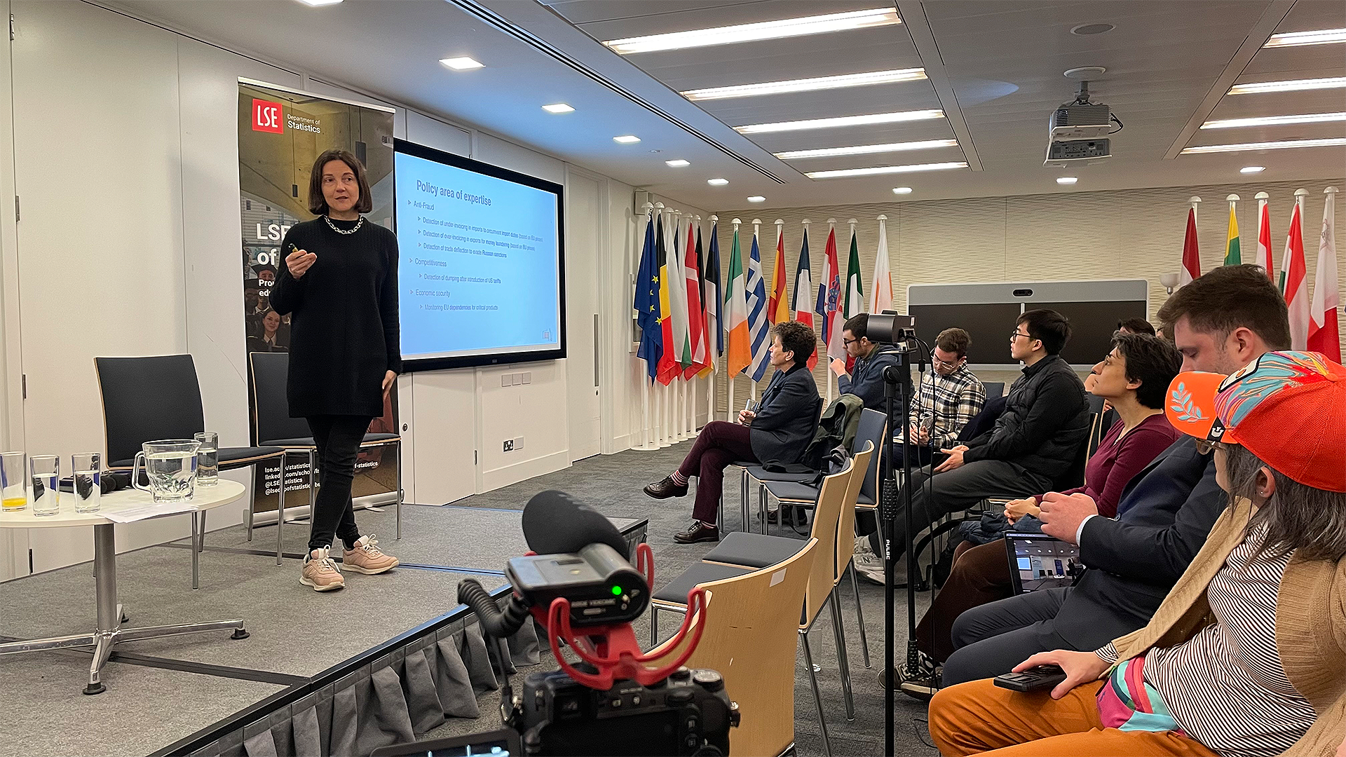 Dr Francesca Torti delivering her talk at Europe House, London, 25 March 2026