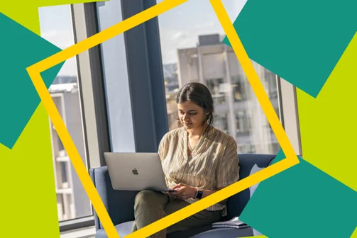 Girl working on laptop